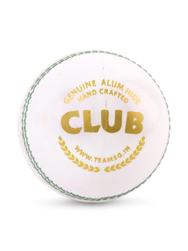SG Club Cricket Leather Ball (White)