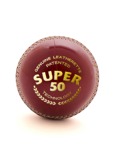 SG Super 50 Cricket Leather Ball (Red)