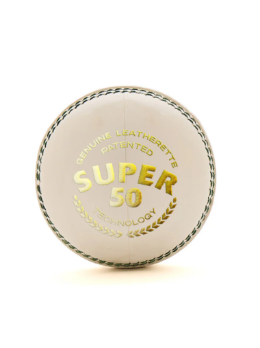SG Super 50 Cricket Leather Ball (White)