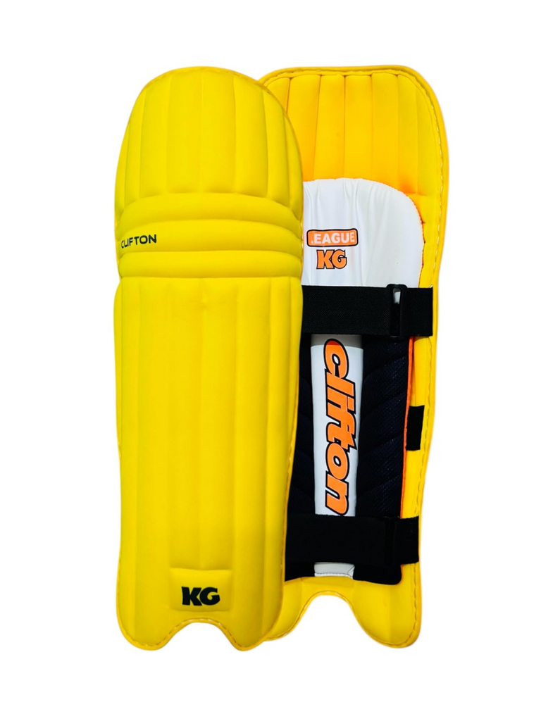 kg league cricket batting pads yellow 2 - CreePlay