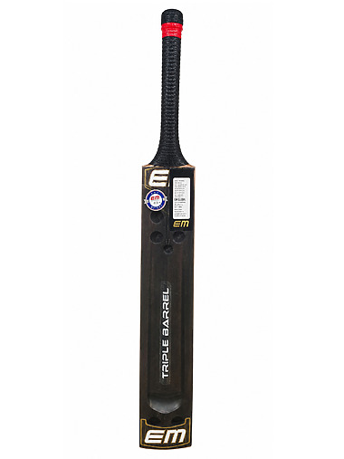 EM Triple Barrel Kashmir Willow Cricket Bat (Tennis)