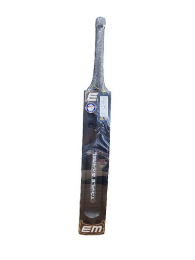 EM Triple Barrel Kashmir Willow Cricket Bat (Tennis)