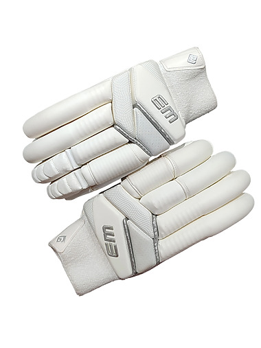 EM White Edition Cricket Batting Gloves