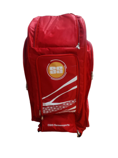 SS Attack Duffle Wheelie Cricket Gear Kit Bag-(Red)