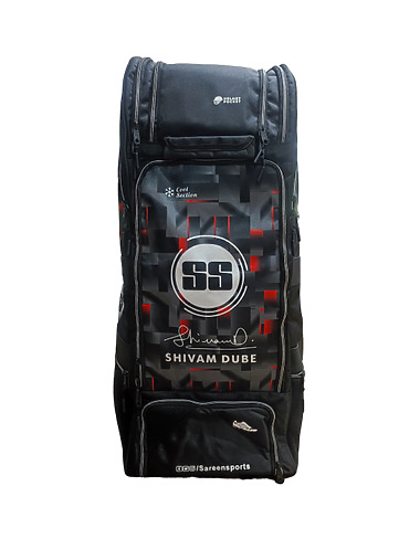 SS Alpha Duffle Wheelie Kit Bag (Shivam Dube)-Black