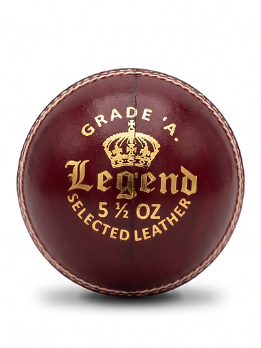 GeeBax Legend Cricket Leather Ball (Red)