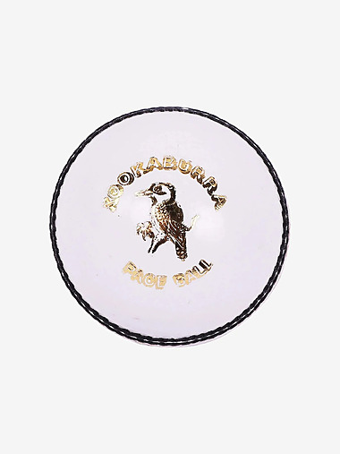 Kookaburra Pace Cricket Leather Ball (White)