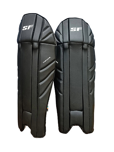 SF Power Bow Cricket Wicket Keeping Pads (Black)