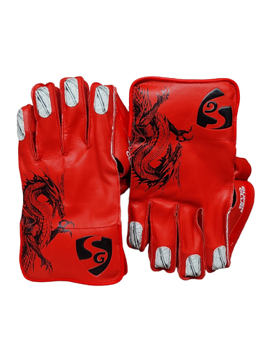 SG Super Club Wicket Keeping Gloves-(Red)